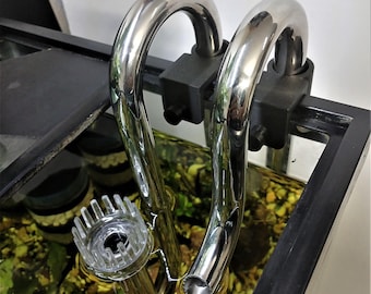 Soporte universal para pipa de acuario con forma de lirio – PLA+ impreso en 3D