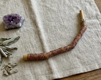 Aplicador de rapé hecho a mano / Tepi de bambú natural / Auténtica herramienta chamánica