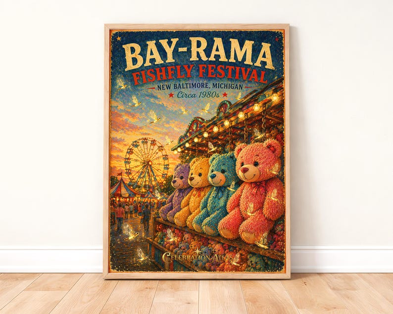 Bay-rama Fishfly Festival Poster – New Baltimore Michigan Waterfront ...