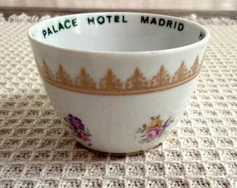 Vintage Palace Hotel Madrid Porcelain Bowl | “Honorablemente Birlado de” Souvenir Dish | Grife & Escoda Barcelona-Madrid