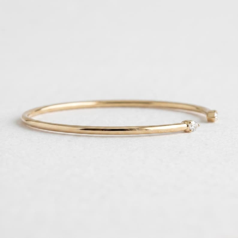 Lab-Grown Pear Diamond Open Cuff Bangle Bracelet, 14K Gold Bangle Bracelet for Women, Pear-Cut Bracelet, Lab Diamond Bracelet For Gifts