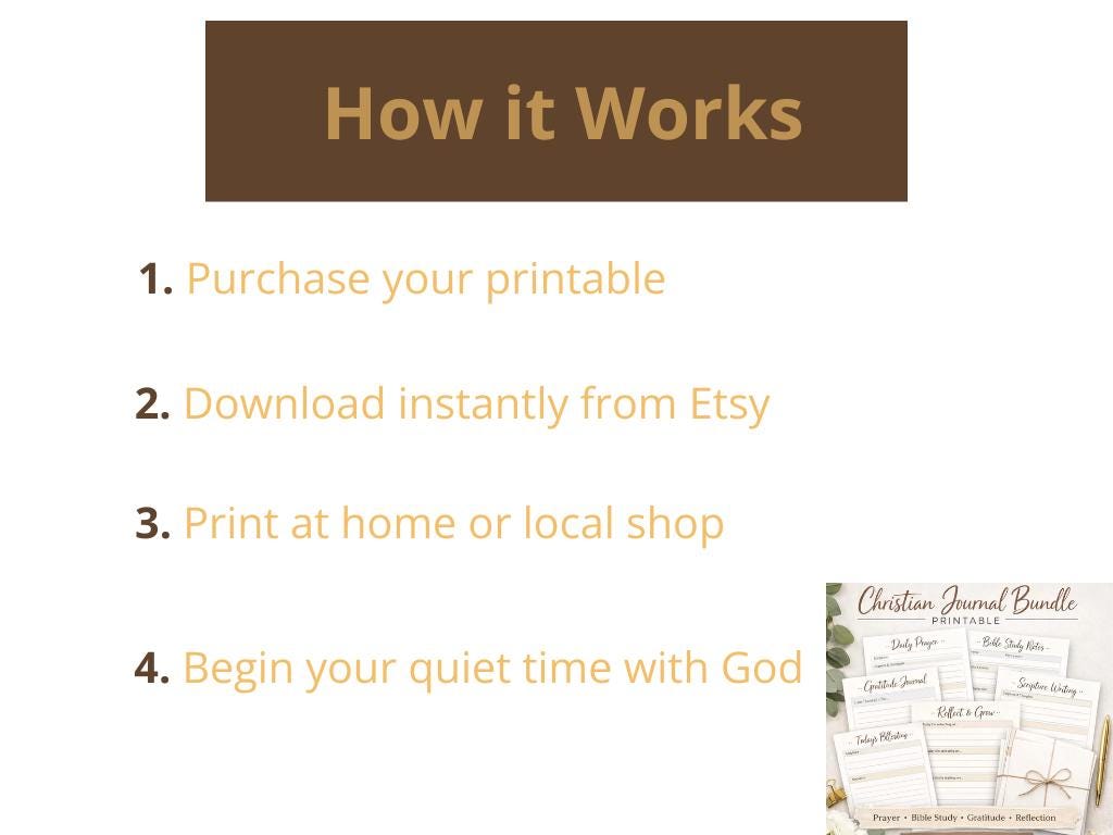 Christian Prayer Journal Printable | Daily Devotional Bible Study ...