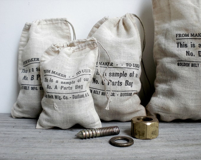 Vintage / Industrial / Drawstring Bag / Retro / Home Decor / Etsy