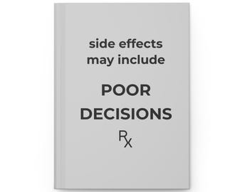 Cuaderno de ciencias divertido con humor sarcástico para el laboratorio: malas decisiones. Regalo ideal para investigadores.