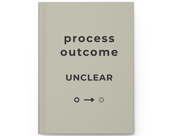 Cuaderno con resultado de proceso poco claro, diario de trabajo divertido, regalo de humor para la oficina