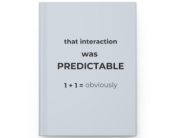 Cuaderno de ciencias divertido con interacción predecible y humor sarcástico para laboratorios. Regalo para científicos.