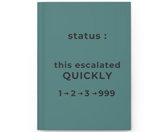 Funny Engineer Notebook – This Escalated Quickly Office Gift
