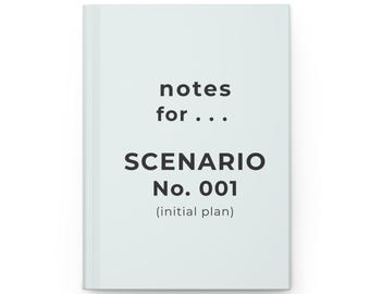 Notas para el escenario 001: Cuaderno de notas con humor de oficina y planificador de proyectos