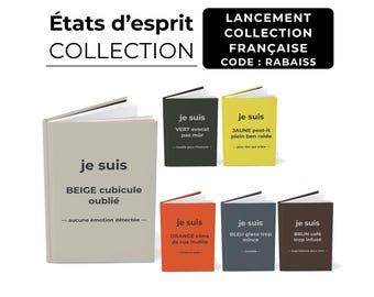 Carnet de notes humour bureau beige | Cahier sarcastique cubicule oublié | Journal minimaliste