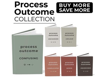 Process Outcome Confusing Notebook, Funny Office Gift, Engineer Humor Journal