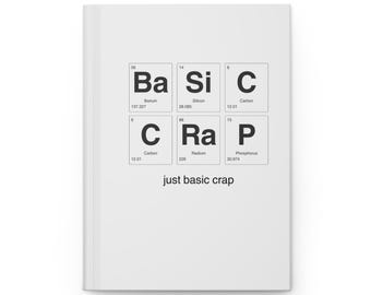Cuaderno de ciencias divertido con tabla periódica, humor, tonterías básicas, regalo para compañeros de trabajo, diario STEM