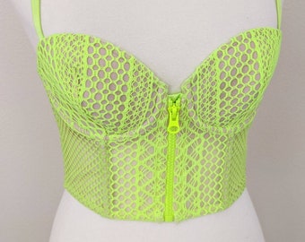 neon green bustier