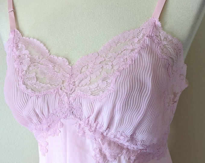 Vintage Full Slip Pink Lace Slip by Vanity Fair Vintage Lace Etsy