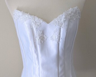 bustier top wedding dress