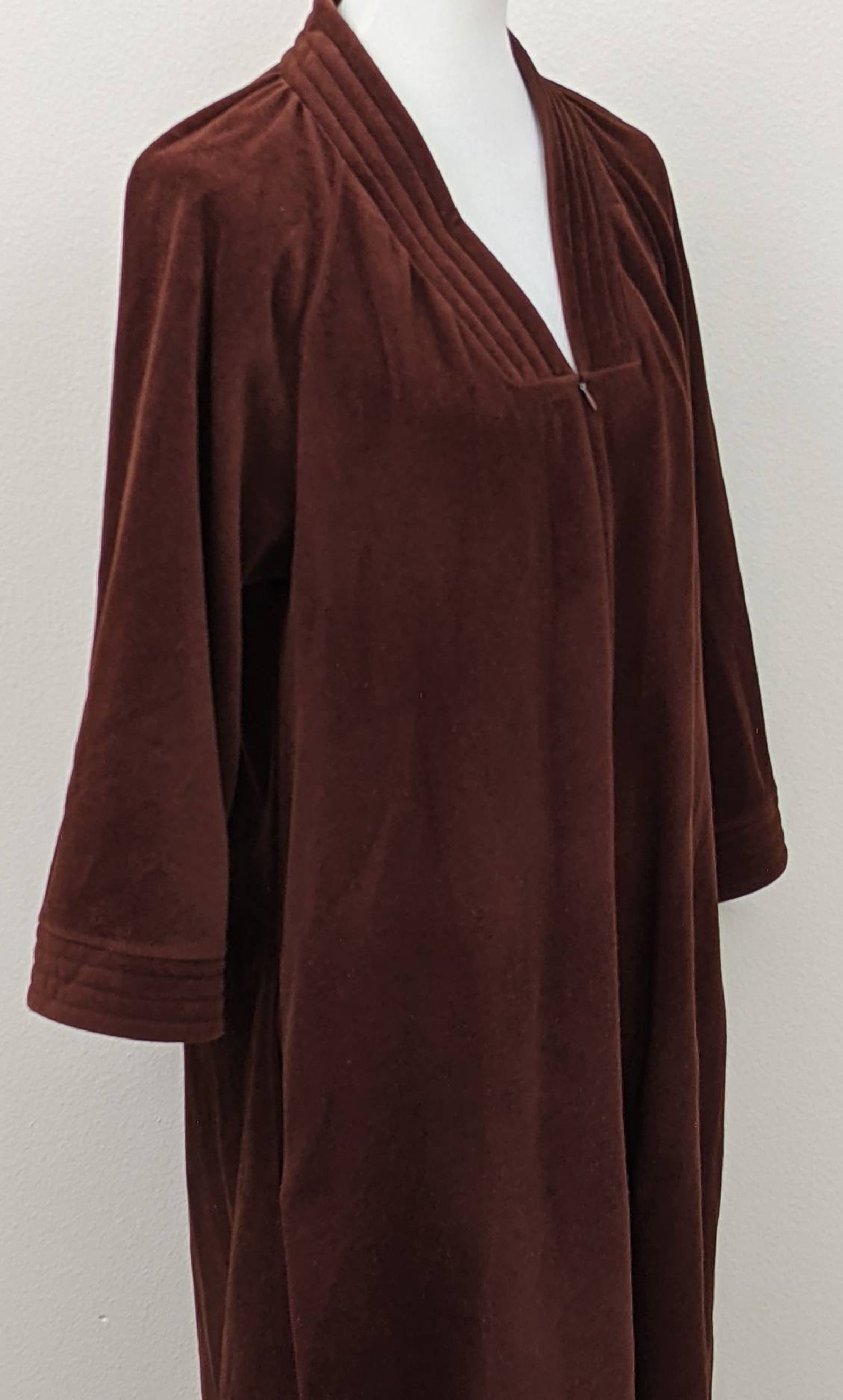 Winter Vintage Robe Brown Lounge Wear Brown Plush Robe Etsy