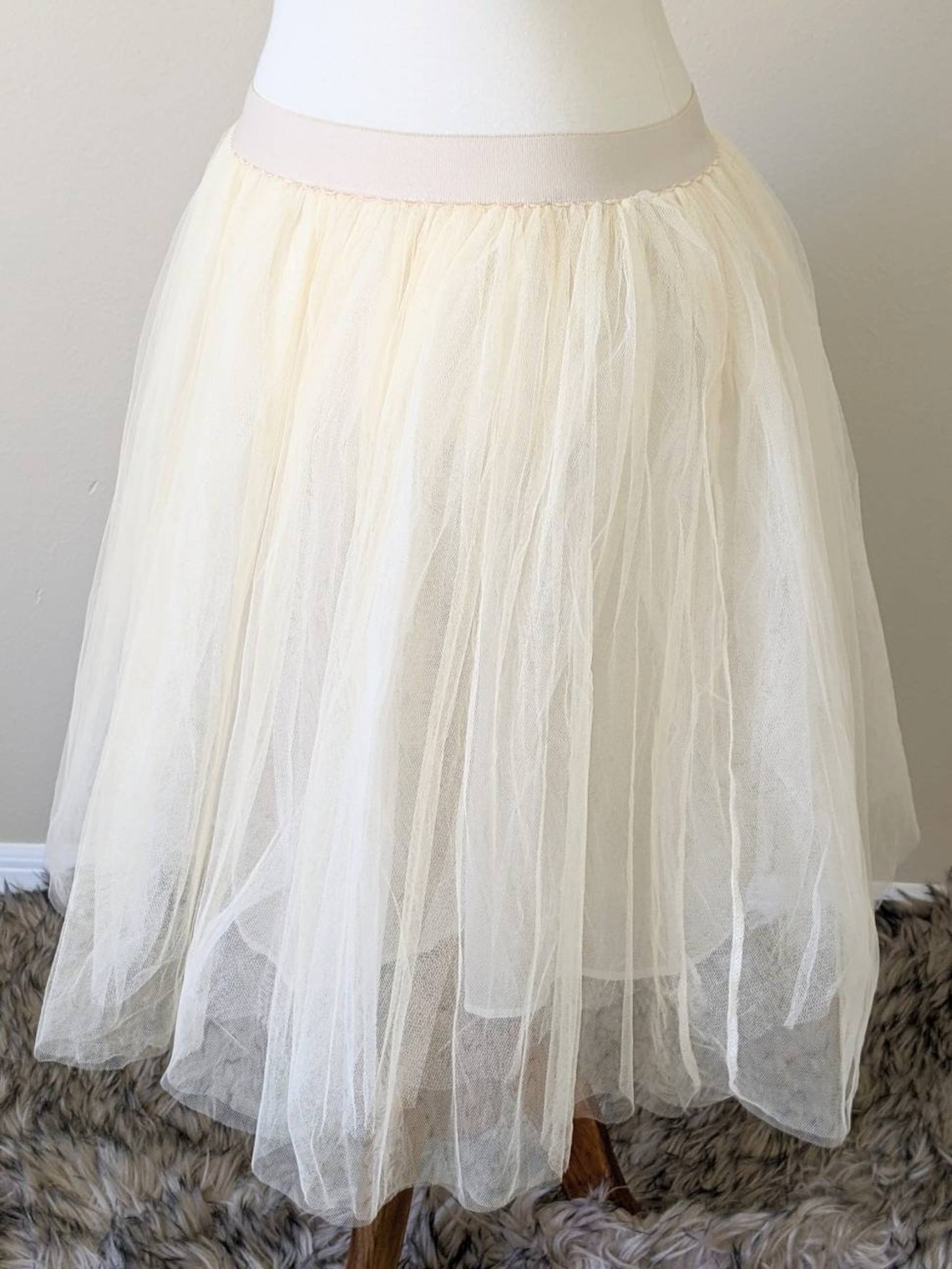 Ivory MIDI SKIRT Tulle Wedding Skirt Bridemaid Skirt Midi Etsy