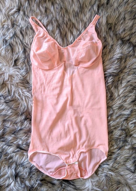 Shapewear Vintage Pink Vintage Shapewear Vintage Bodysuit Etsy