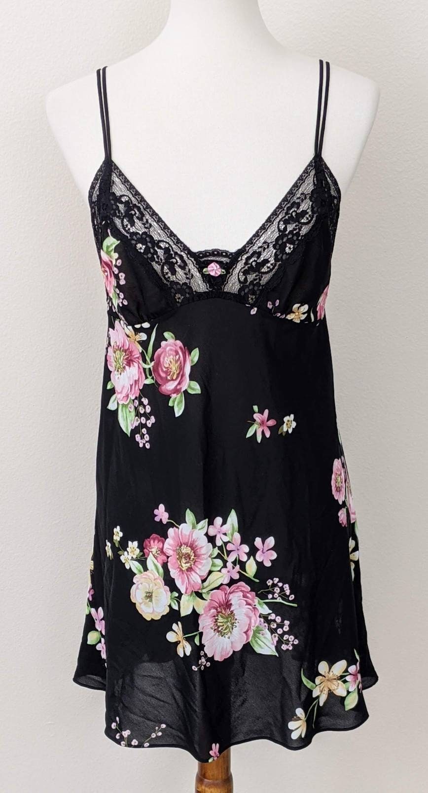 Black Babydoll Floral Designer Lingerie by OSCAR de la RENTA | Etsy