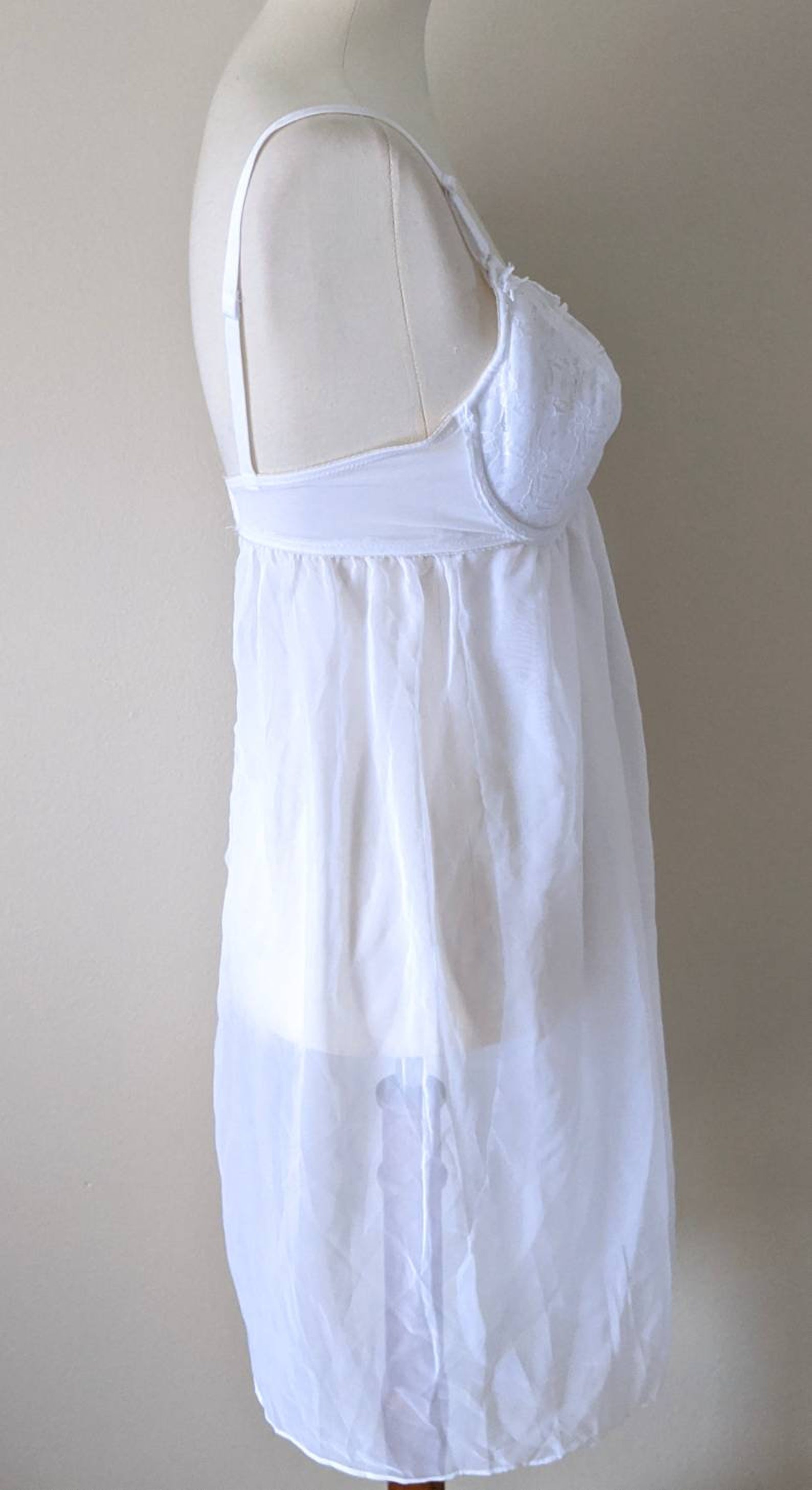 Vintage Bridal Lingerie Babydoll Nightgown White Bridal - Etsy