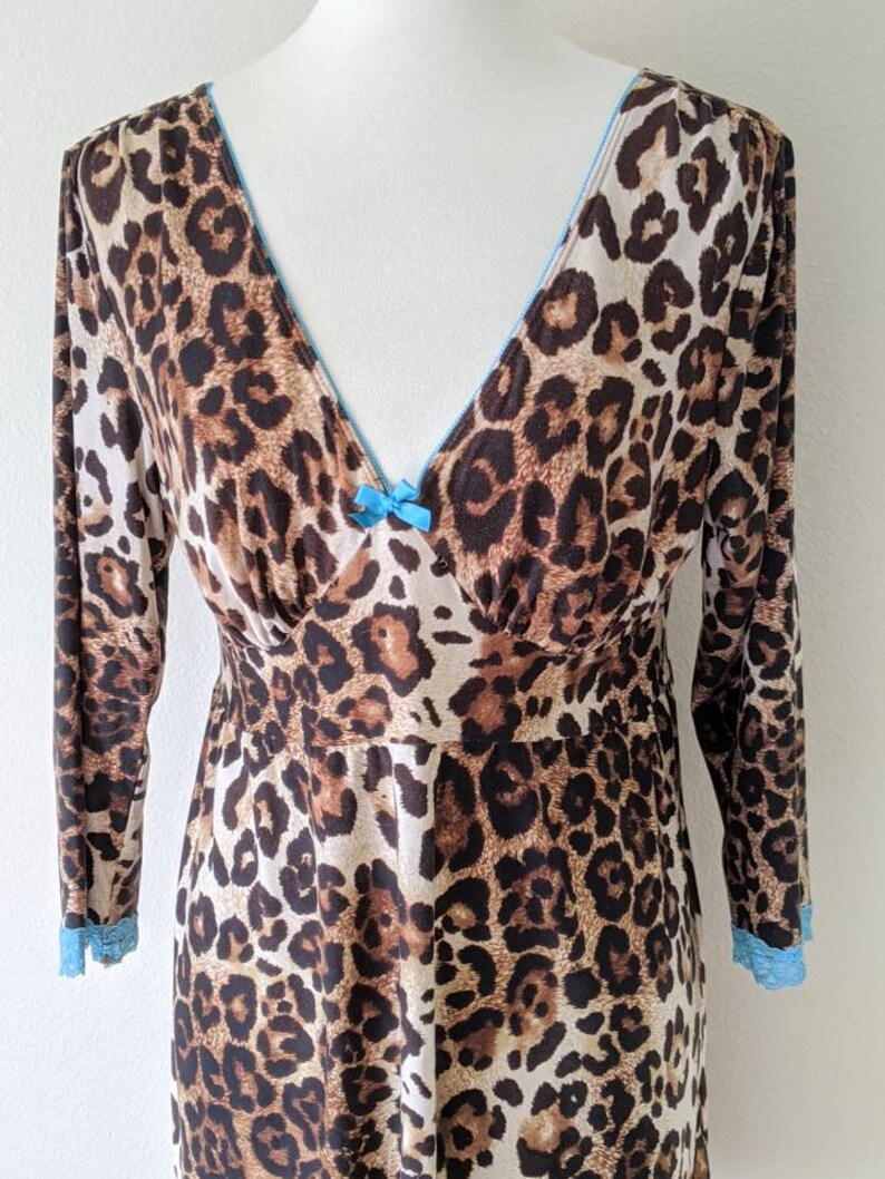 Haut Velours Vintage Bisou Bisou Années 90 - Motif Fleuri Burnout Bleu Marine/argent - Taille S