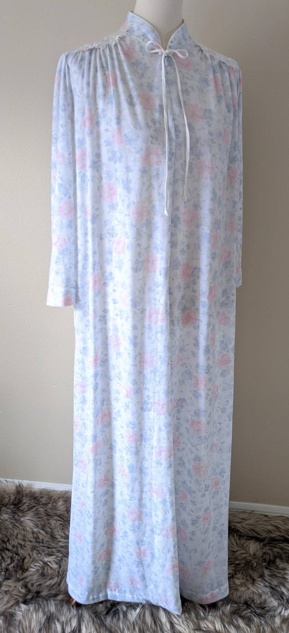 MISS ELAINE Vintage Nightgown, Floral Nightwear Lo
