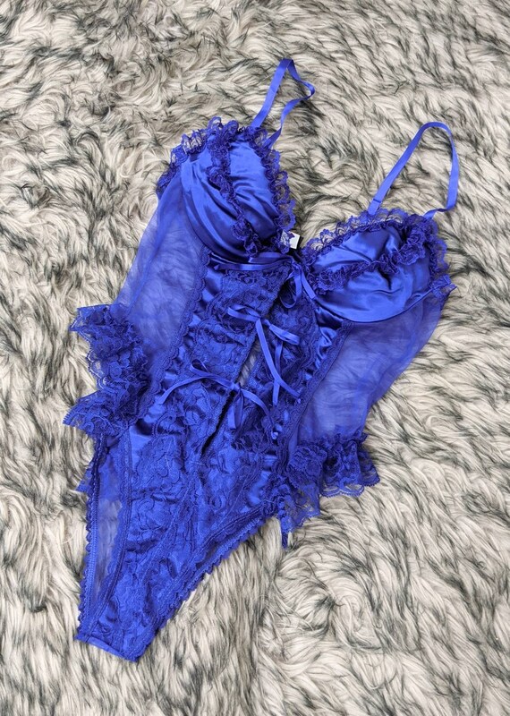 FREDERICK'S Vintage Blue Teddy Lingerie , Nightie