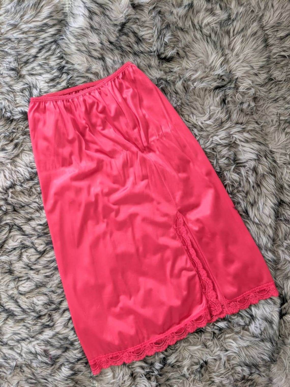 Vintage Half slip Red Undergarment Nylon Red Red Half Slip Etsy