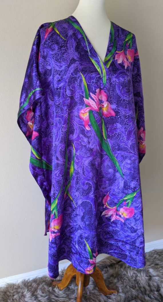 House Dress Caftan, Housecoat Floral Print by WINL