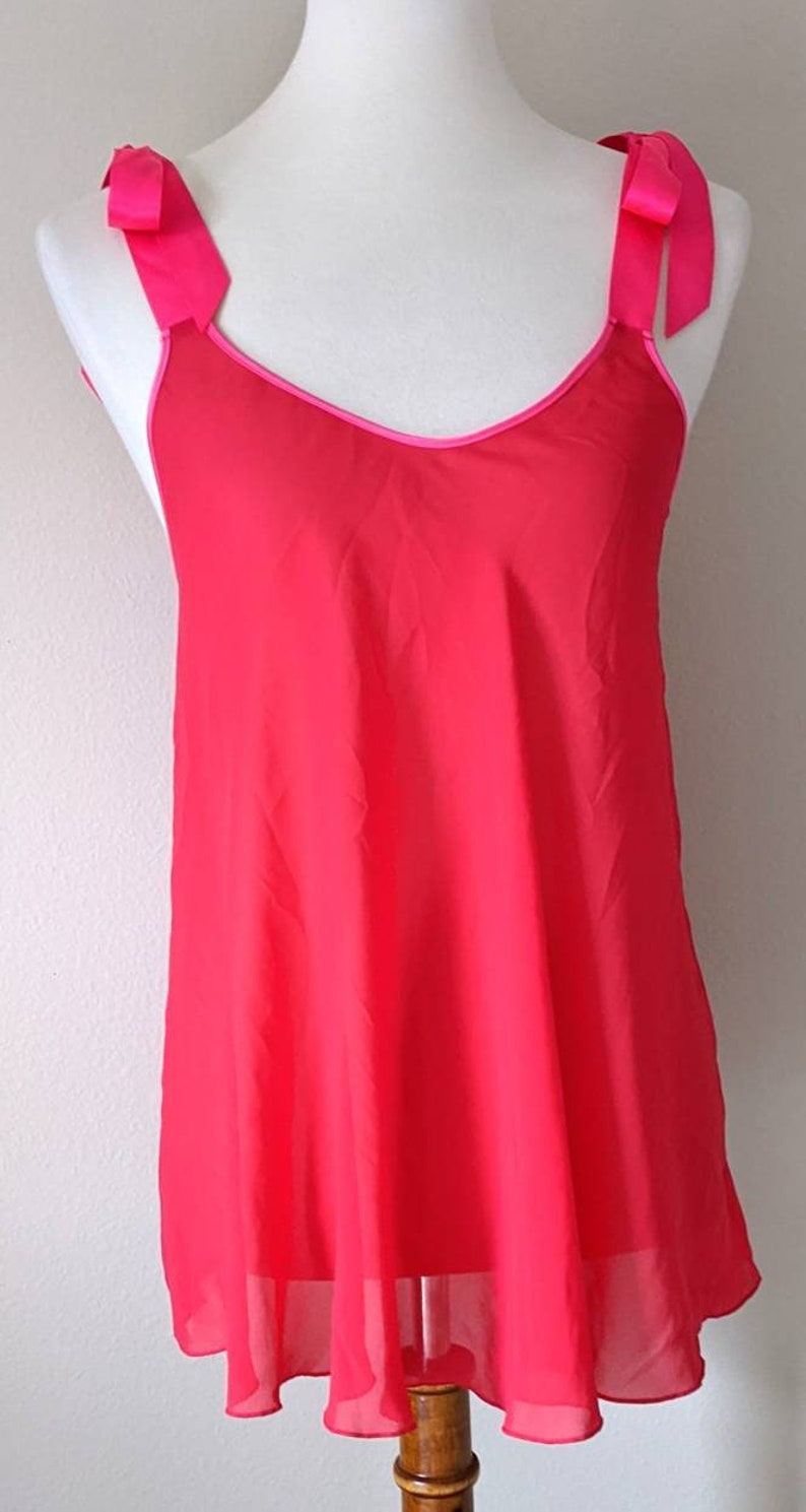VICTORIA'S SECRET Red Babydoll Top Top With Bows Women Etsy