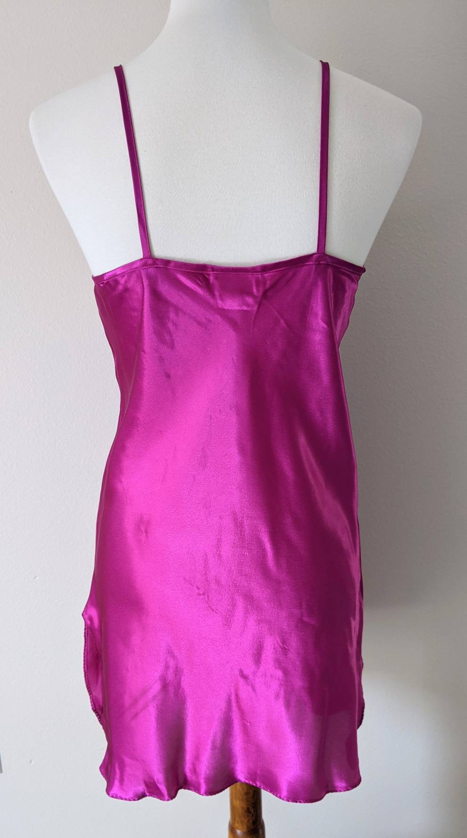 Babydoll Nightgown Purple Purple Satin Chemise Purple | Etsy