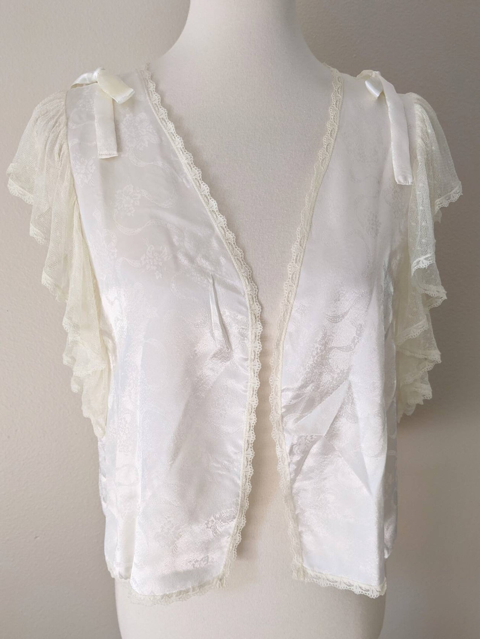 VICTORIA'S SECRET Bed Jacket Ivory Bed Jacket Ivory Etsy
