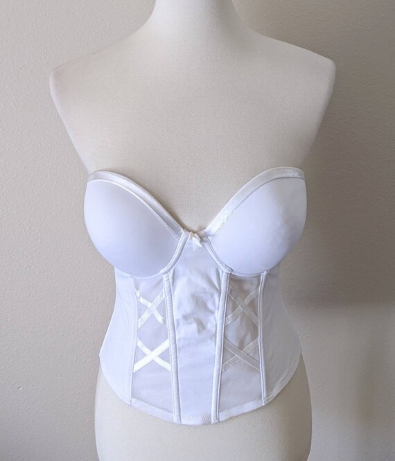 Bustier Corset White, Victorian Bustier, Lingerie