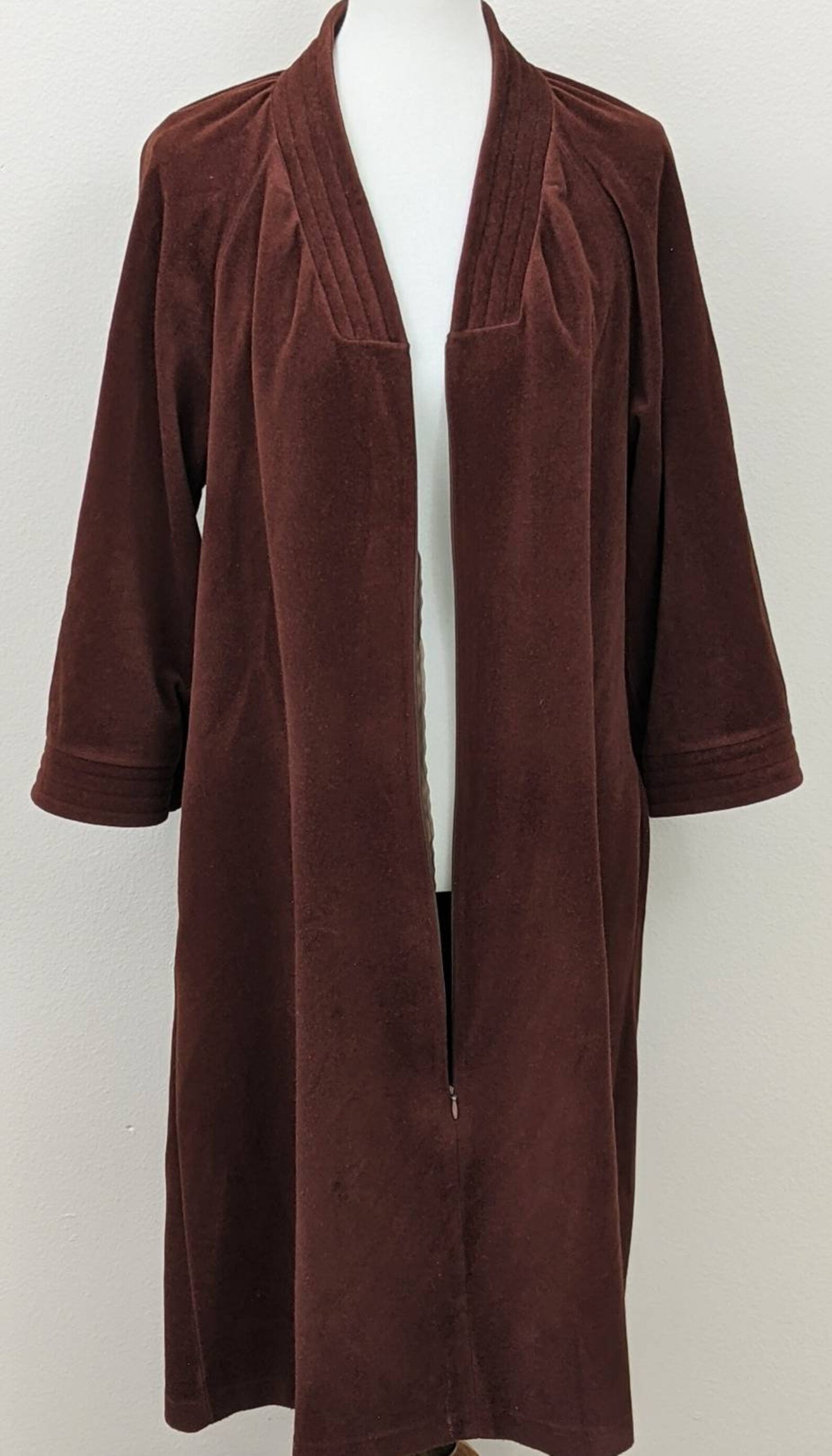 Winter Vintage Robe Brown Lounge Wear Brown Plush Robe Etsy