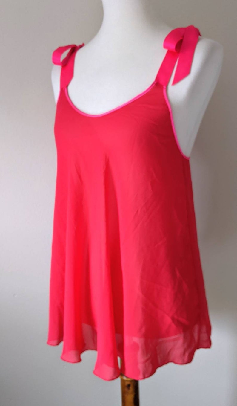 VICTORIA'S SECRET Red Babydoll Top Top With Bows Women Etsy