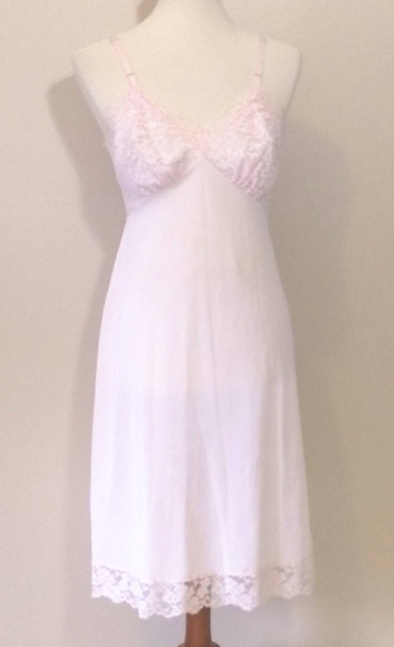 Vintage Full Slip Lace Slip by VANITY FAIR Vintage Pink Etsy