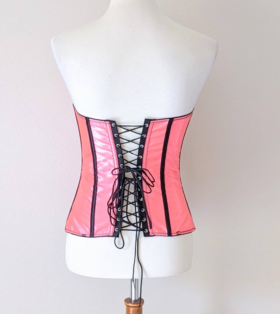 Corset Top Vintage Coral Corset Bustier by Frederick's Etsy