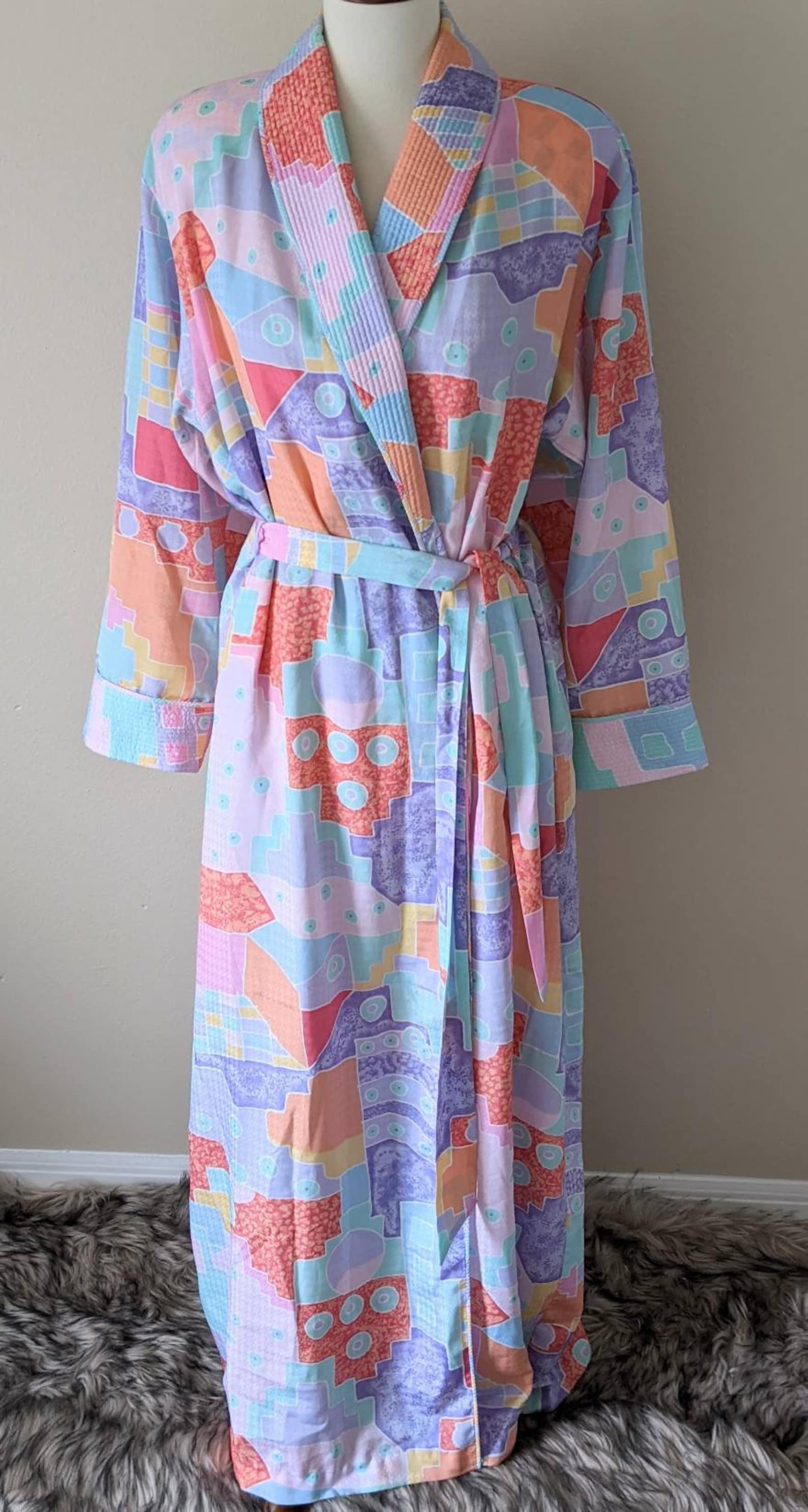 MARY McFADDEN Robe Quilted Vintage Robe for Women Vintage Etsy