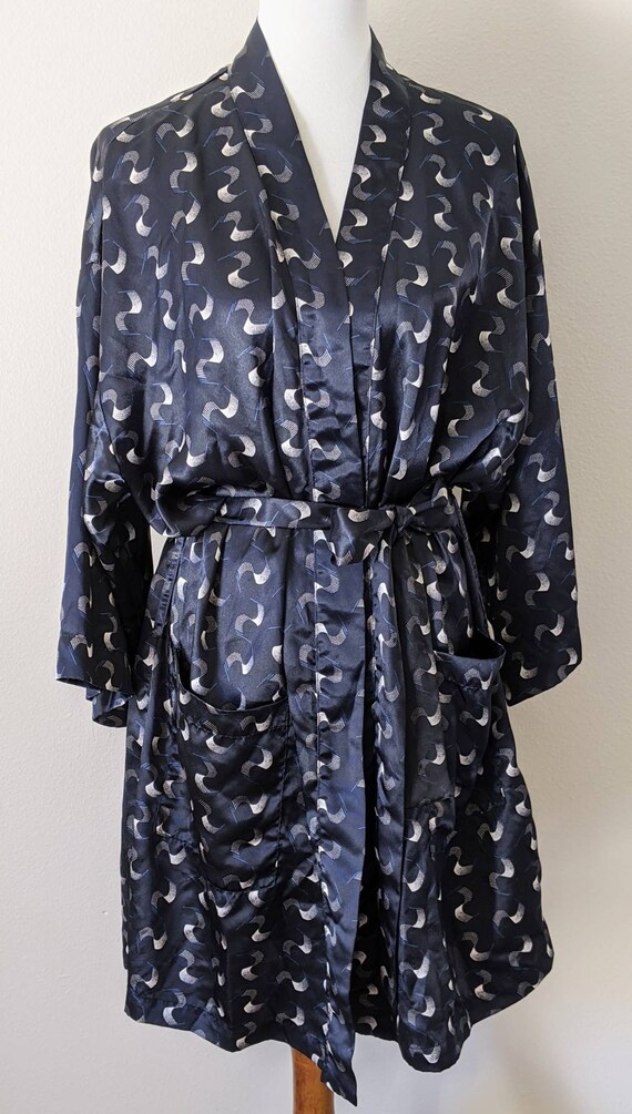 Black Robe Short Elegant Bathrobe by AUSTIN GREY Size 0/S | Etsy