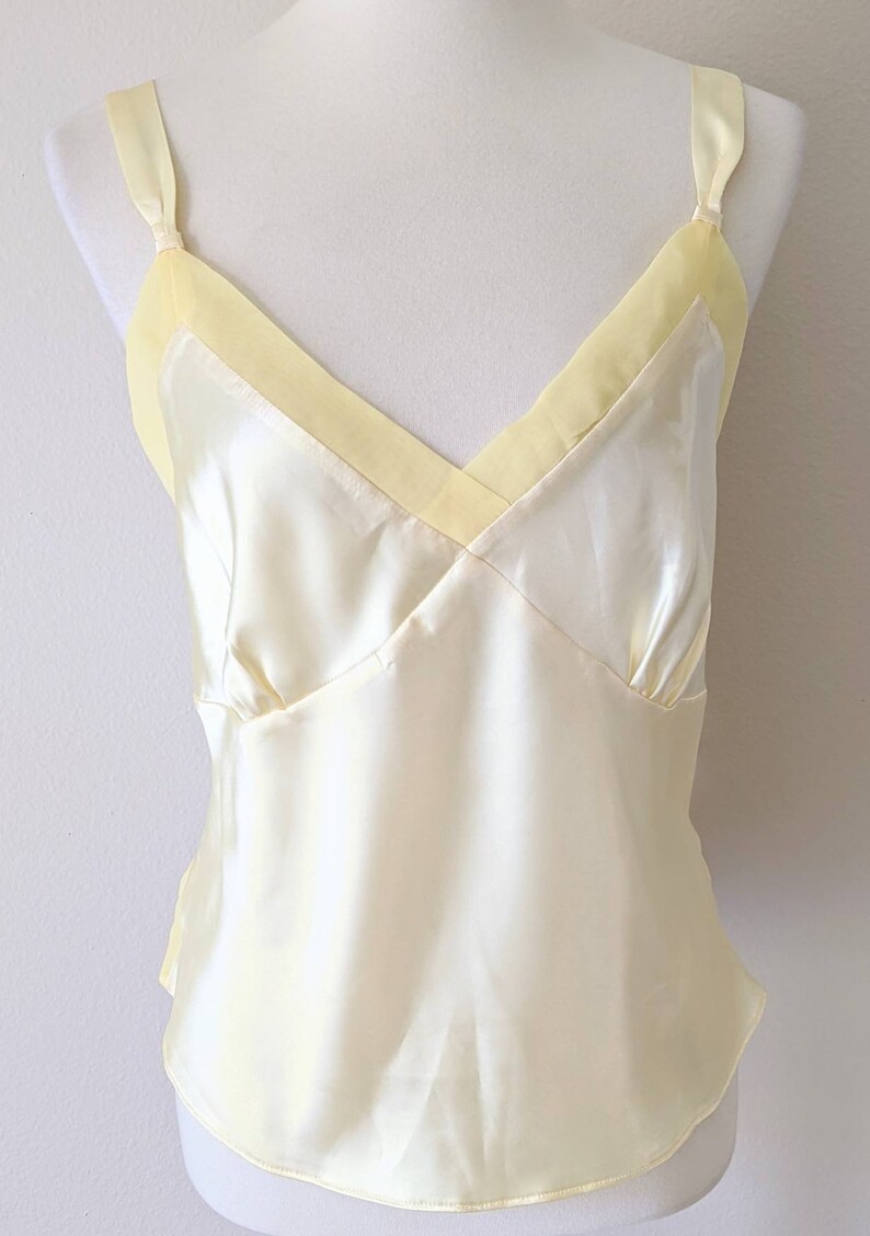 Top Camisole Lingerie Yellow by Kathryn Size XL | Etsy