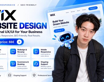 Criação de Sites Personalizados para Pequenas Empresas | Wix, Shopify ou WordPress | Site Responsivo de 5 a 8 Páginas com Otimização