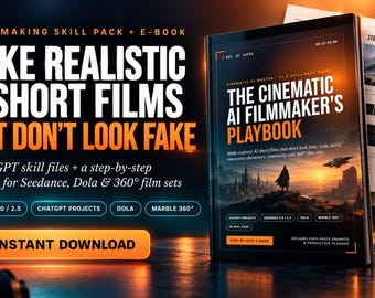 AI Film ChatGPT Skill Pack + Ebook, Seedance AI Video Prompts, Cinematic Short Film Guide, Consistent Character Prompts, Instant Download