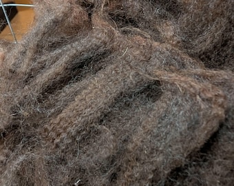 Raw Alpaca Fiber brown – 100g – Graded & Skirted – Huacaya – Natural Canadian Alpaca – Spinning Fiber