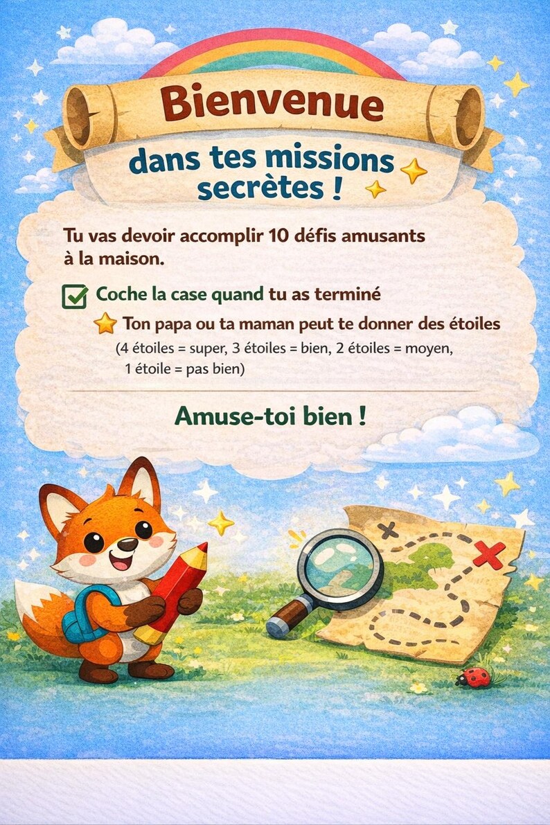 10 Secret Missions for Kids (printable PDF) | Educational Game for Ages