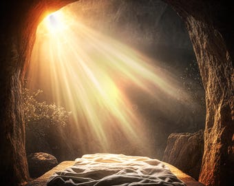 Christian Art Bundle, Easter Redemption Collection, Empty Tomb, Pentecost, Torn Veil, Bible Art Printable Set