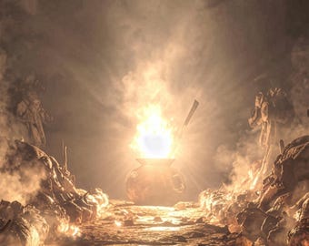 Covenant of Fire Art Print | Genesis 15 Bible Scene (Digital Download)