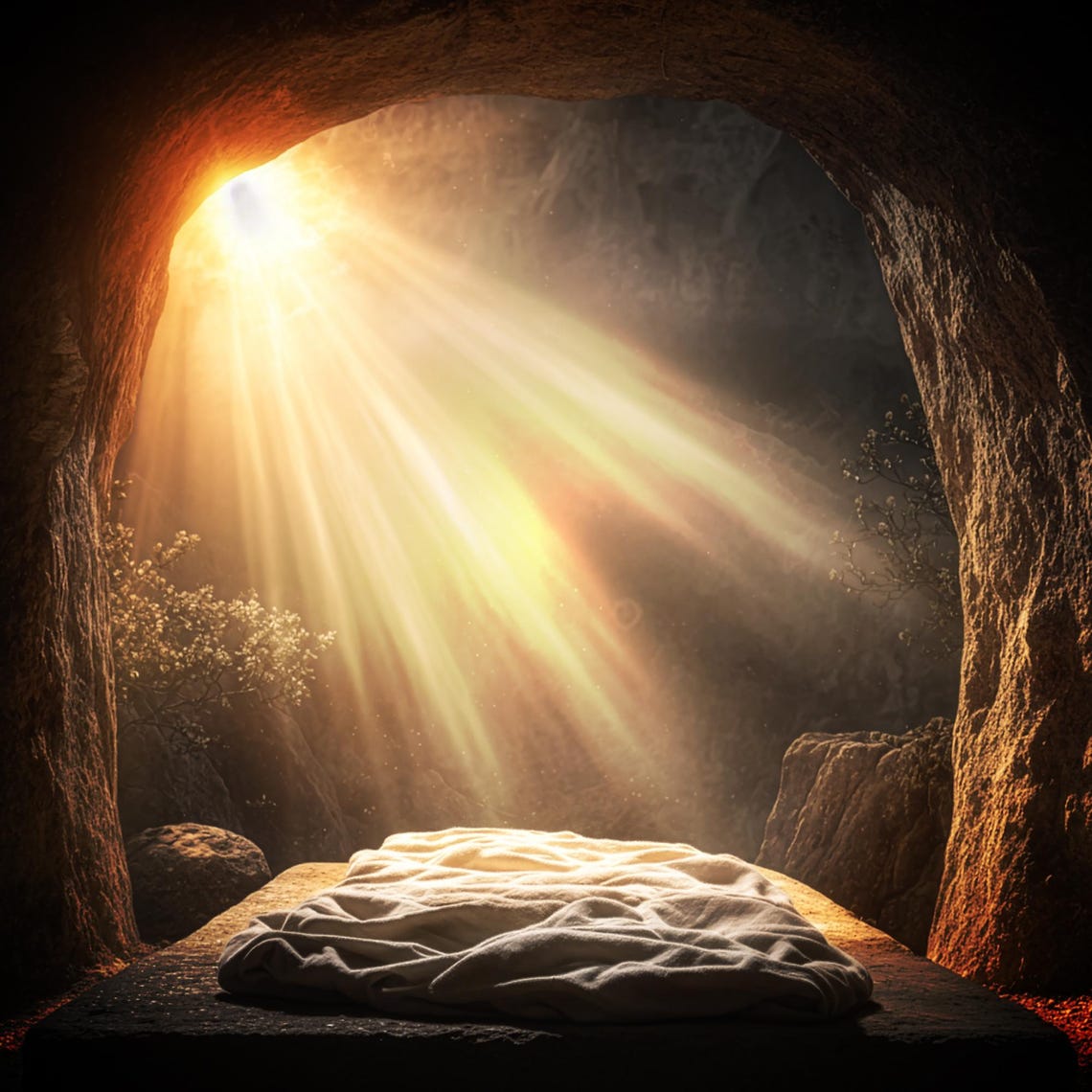 Empty Tomb Resurrection Art | Easter Bible Scene Christian Wall Art ...