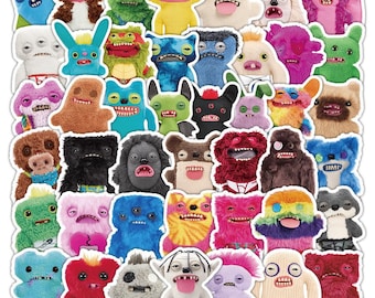 50 pegatinas divertidas de monstruos feos / Pegatinas impermeables / Para álbumes de recortes DIY.