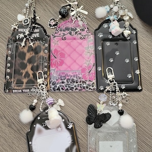 DIY Y2K Fotokartenhalter Schlüsselbund / Kpop Karte Schlüsselanhänger / Taschenanhänger.