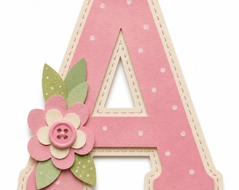 Rosa Papierbastel-Alphabet