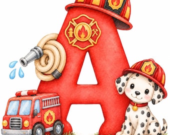 Feuerwehr-Alphabet PNG-Clipart